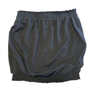 Anthropologie Colusa Black Tube Top Womens Large Seersucker Cotton